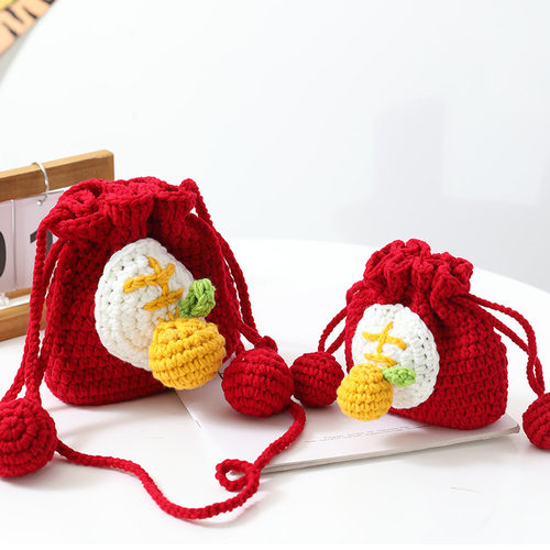 桔子零钱包diy编织可爱小