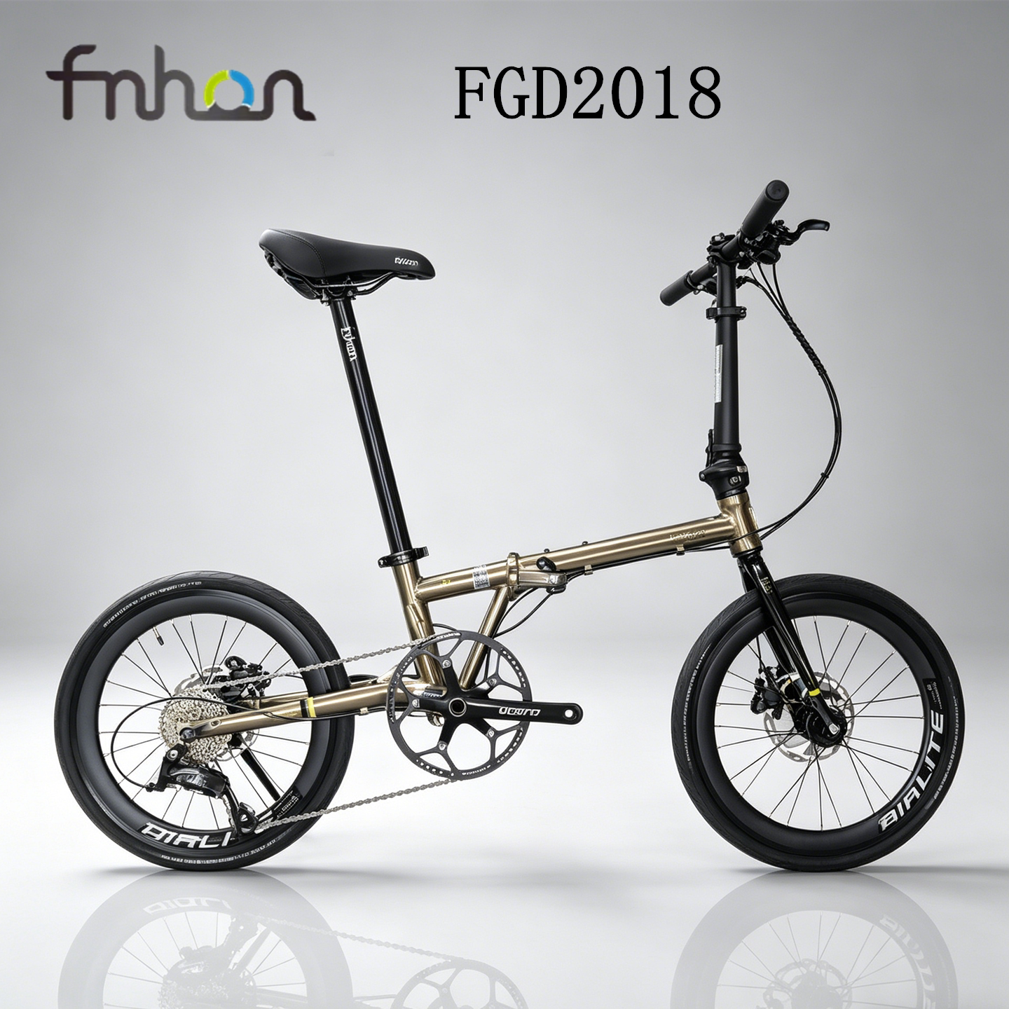 风行折叠车复古铬钼钢FGD2018碟刹蚂蚁腿钢架9速高圈20寸22寸钛色