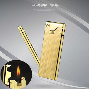 百诚纯铜超薄打火机全铜机芯充气砂轮式气体打火机男时尚个性礼物