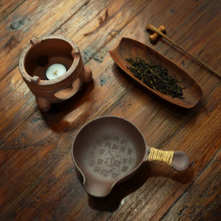 中式复古粗陶岩泥烤茶炉家用茶叶提香器茶道醒茶器烘茶炒茶器套装
