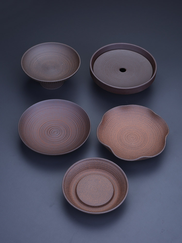 壶承小干泡台中式复古粗陶茶具