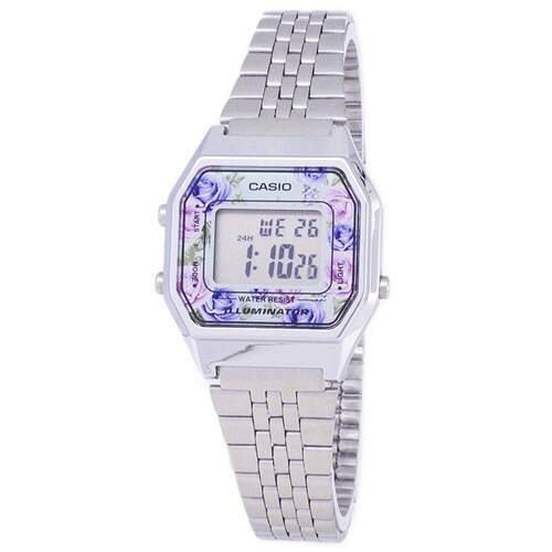 CASIO卡西欧复古夜光石英数字的LA680WA 2C女士手表