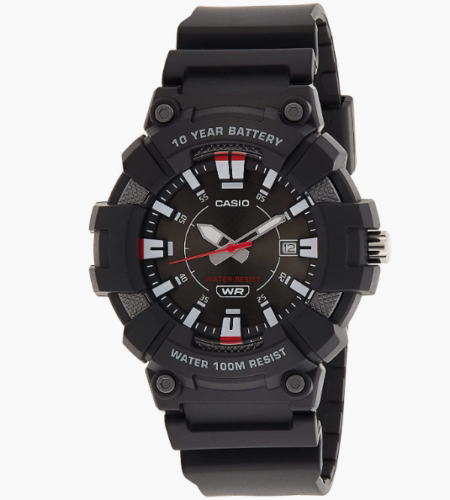 casio卡西欧 黑色表盘mw 610h 1avcf男士树脂100m手表