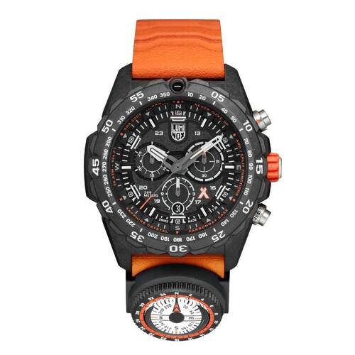 Luminox男士熊Grylls Survival计时表桔色橡胶手表XB3749