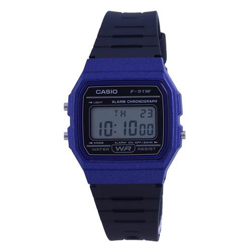 CASIO卡西欧F 91W数字的闹钟计时表背光日历30M中性手表