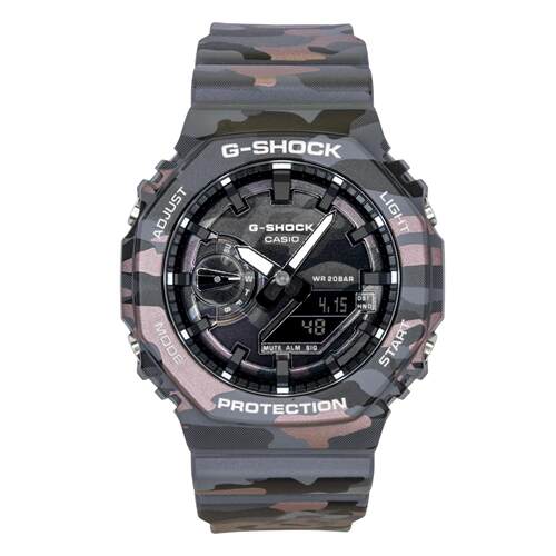 CASIO卡西欧G Shock迷彩黑色表盘石英GA 2100CMD 8A 200M男士手表