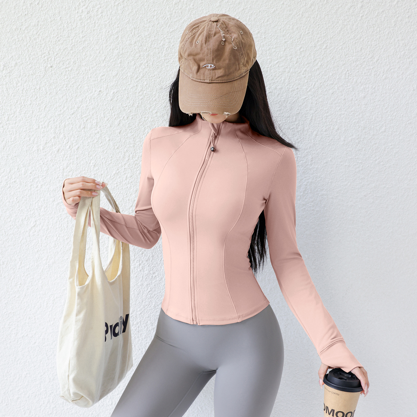 瑜伽服外套女2025夏季新款立领运动上衣修身显瘦跑步训练健身夹克