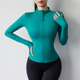 修身 秋季 显瘦立领运动上衣 户外跑步拉链健身服长袖 瑜伽外套女秋季