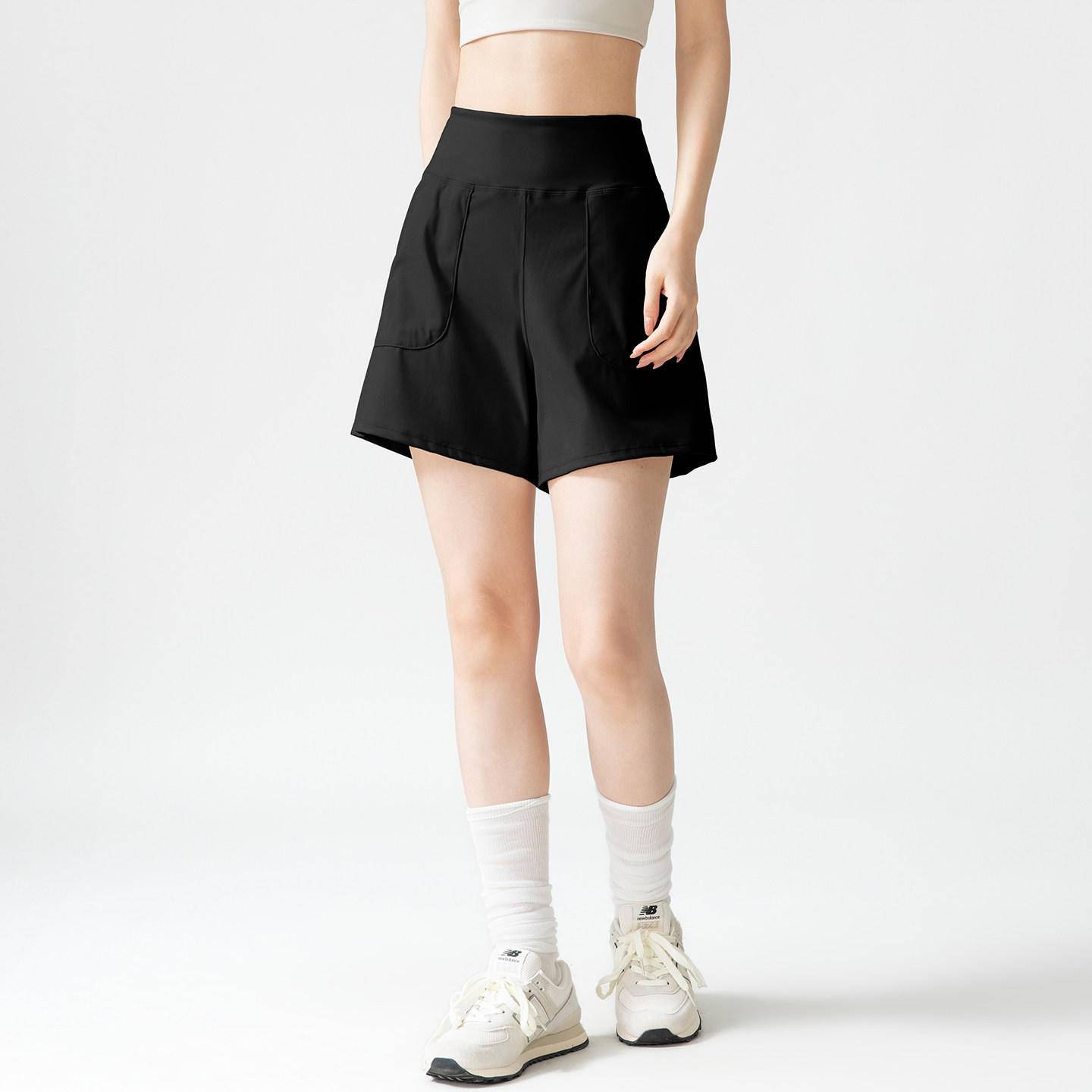 九麦一品透气运动短裤女夏休闲显瘦瑜伽裤跑步训练速干健身三分裤