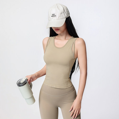 运动背心女聚拢高强度带胸垫内衣女防震瑜伽服背心跑步健身文胸
