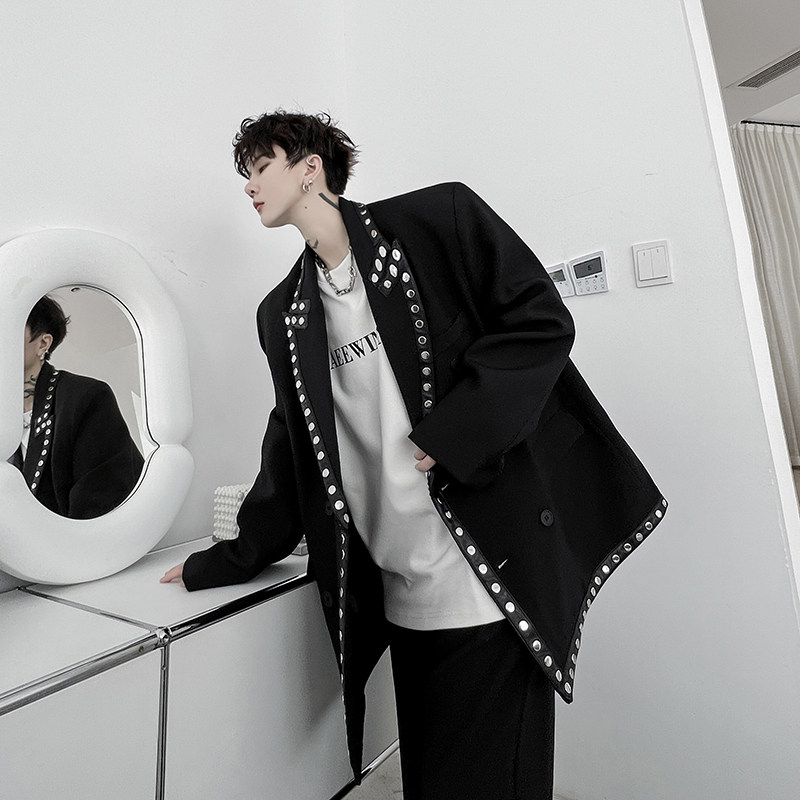 ins网红高级感设计师款西服套装男小众一套西装外套潮H1752P215,男装西服套装,星座1114（原A254）