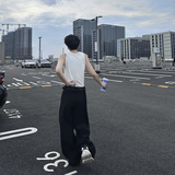 小众无性别无袖背心夏季打底衫字母压花设计感T恤潮流H2160P50，男装背心/马甲，星座1114（原A254）