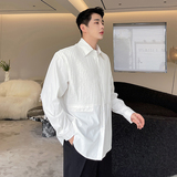 小众高级感设计师款气质翻领宽松长袖衬衫男网红韩版潮H1397P70，男装衬衫，星座1114（原A254）