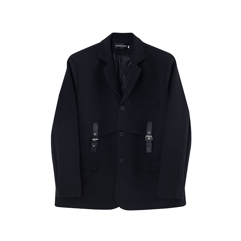 韩ins小西装个性皮扣设计感网红高级感痞帅西服潮H1986P125,男装西服,星座1114（原A254）
