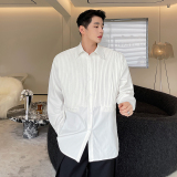 小众高级感设计师款气质翻领宽松长袖衬衫男网红韩版潮H1397P70，男装衬衫，星座1114（原A254）