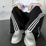 美式条纹撞色阔腿裤卫裤男女直筒垂感运动休闲裤潮流H2173P85，男装休闲裤，星座1114（原A254）