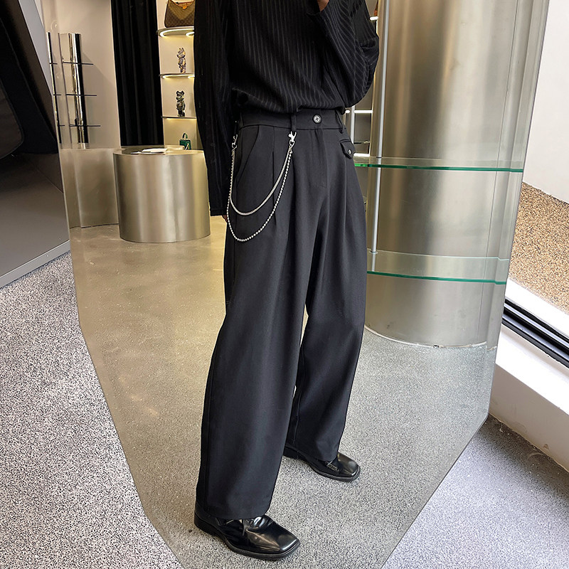 （送链条）春夏轻熟风西装裤男韩版痞帅休闲裤垂感潮H1503P78,男装休闲裤,星座1114（原A254）