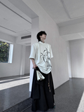 新中式半高领竹子印花T恤男女风体恤潮流H2127P70，男装T恤，星座1114（原A254）