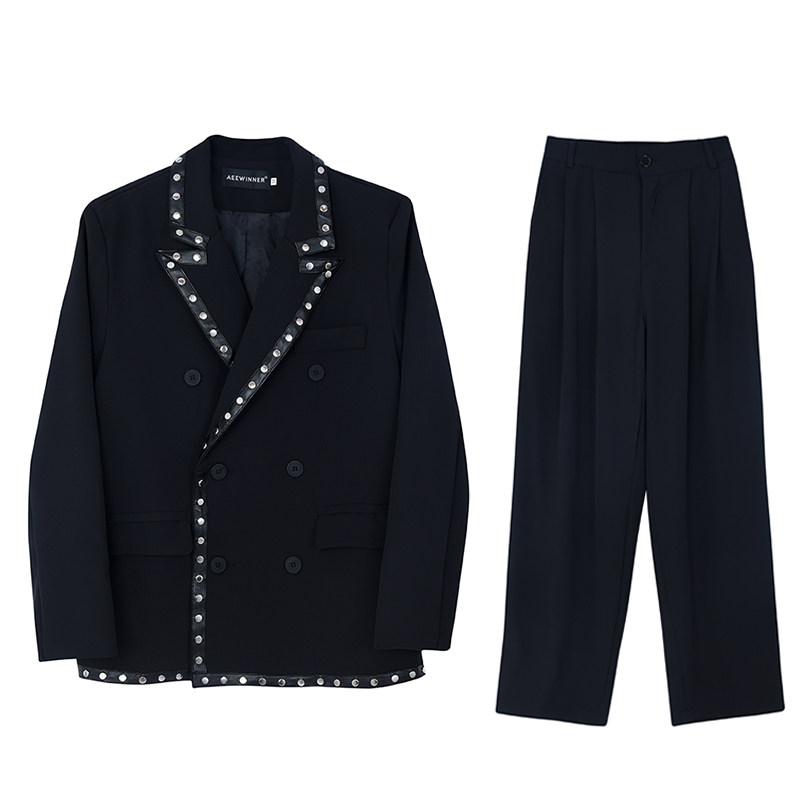 ins网红高级感设计师款西服套装男小众一套西装外套潮H1752P215,男装西服套装,星座1114（原A254）