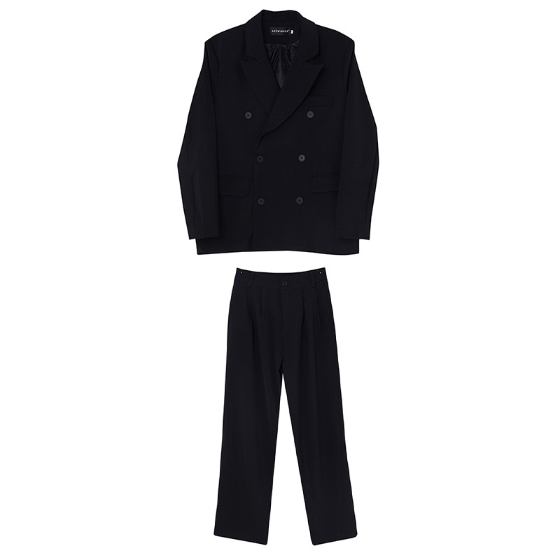 ins小众设计感复古红色西服套装高级感西装一套男长裤H1975P195,男装西服,星座1114（原A254）