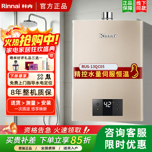林内智能恒温恒温16升强排式