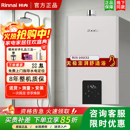 林内全量水伺服恒温16升强排式