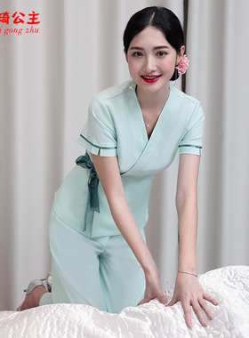 2022新款足疗店足浴技师工作服SPA养生馆采耳师美容院美容师工衣