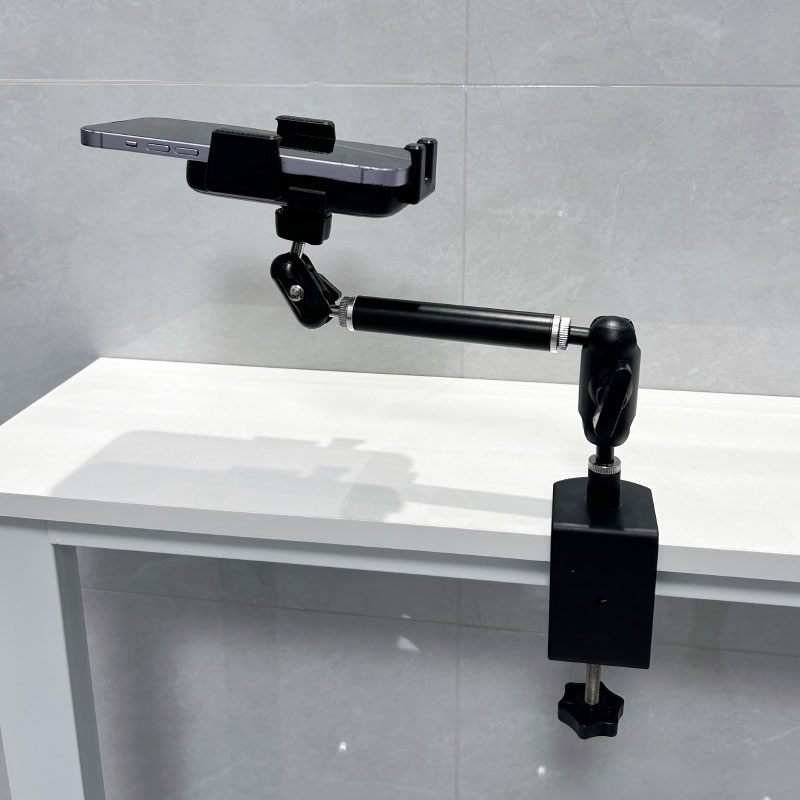 极摄家匚形夹桌面金属直播架