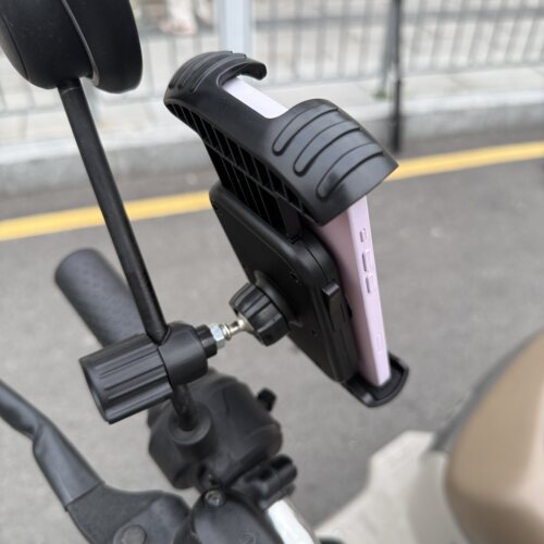电动车手机支架摩托车后视镜外卖骑行导航手机夹反光镜杆免工具