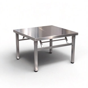 加厚折叠桌不锈钢厨房工作台商用操作台烧烤火锅摆摊露营置物桌子