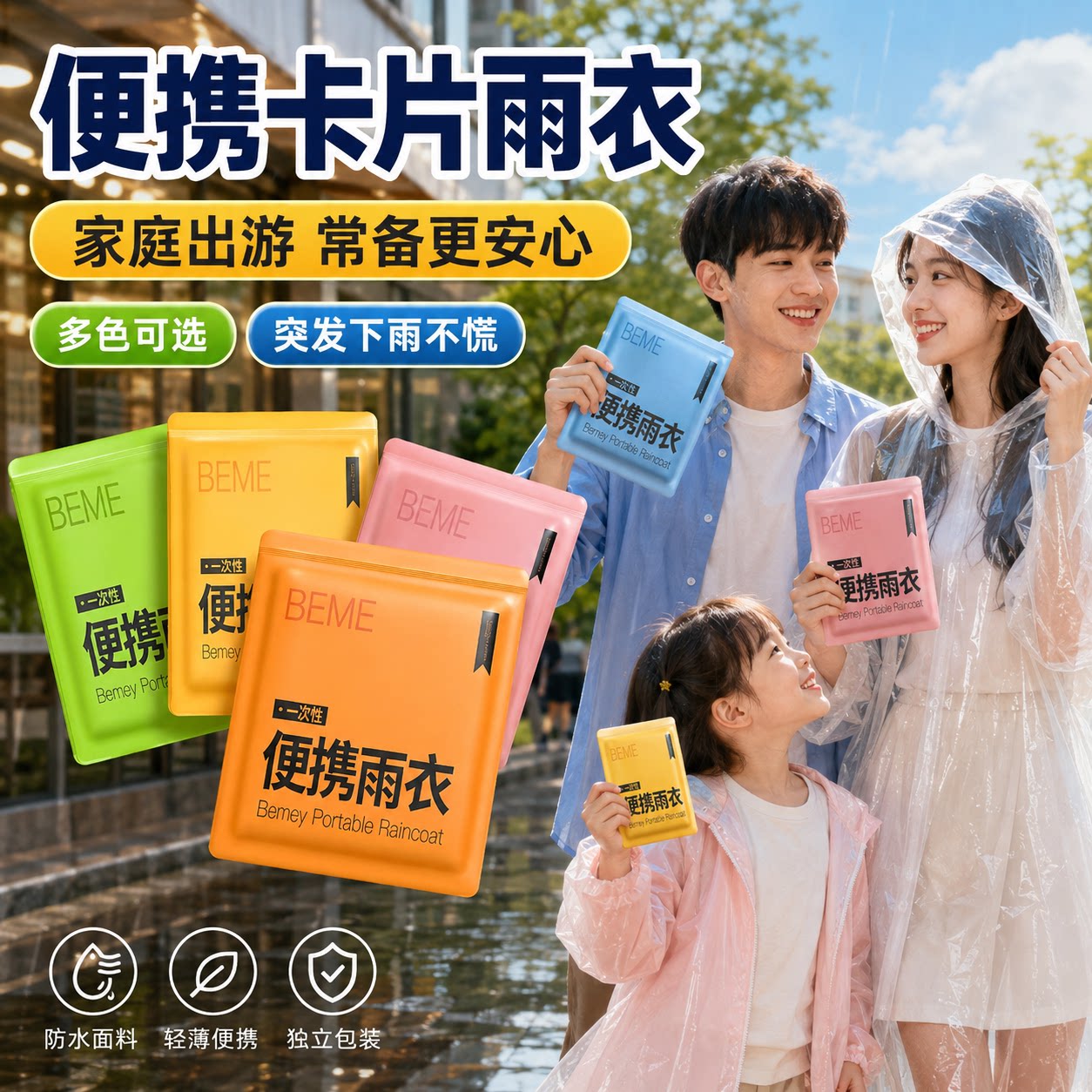 一次性卡片雨衣便携加厚防暴雨