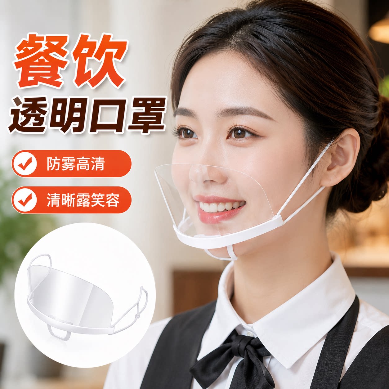 餐饮厨师防飞沫防雾口罩
