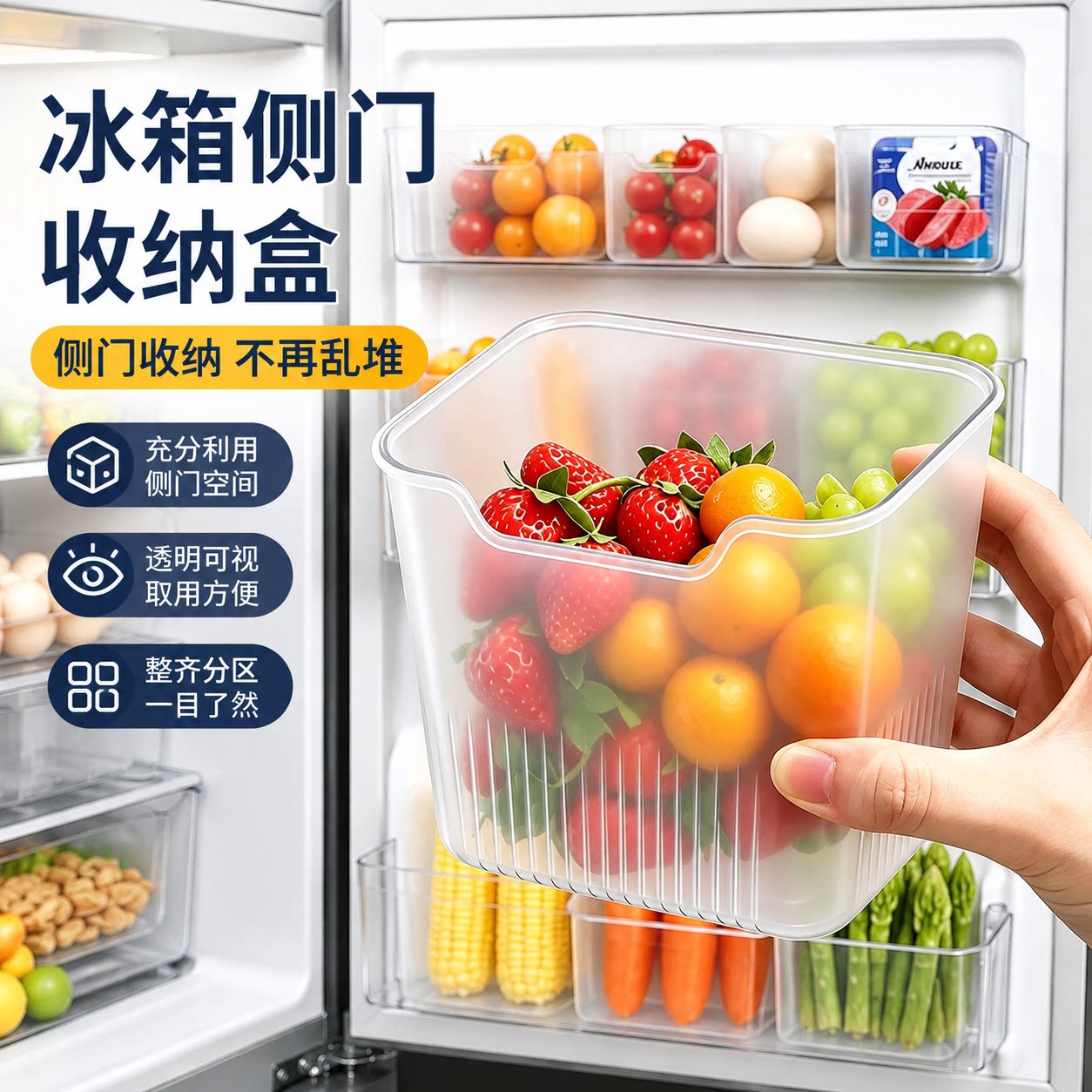 冰箱侧门食品级保鲜盒