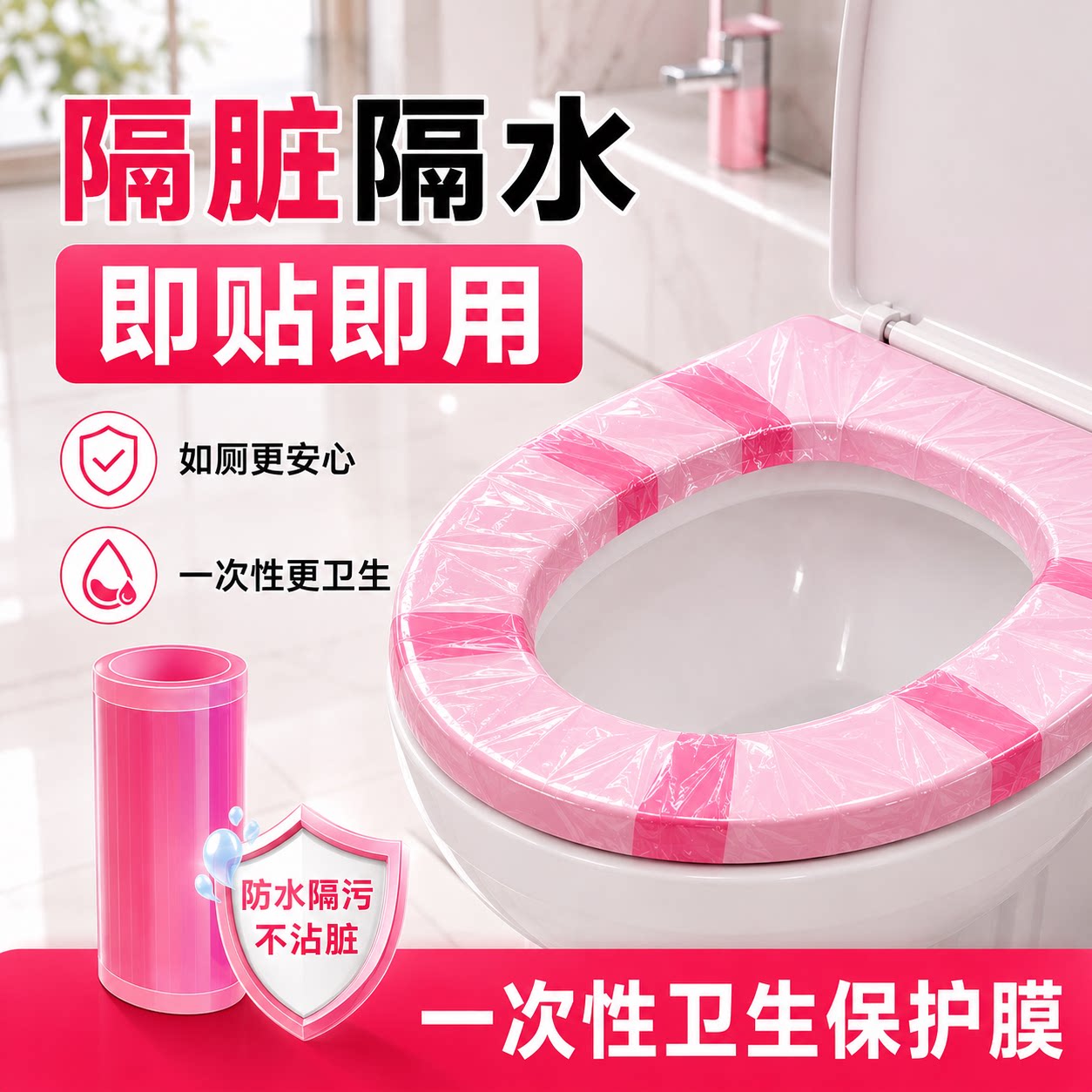 一次性防水隔脏马桶保护膜