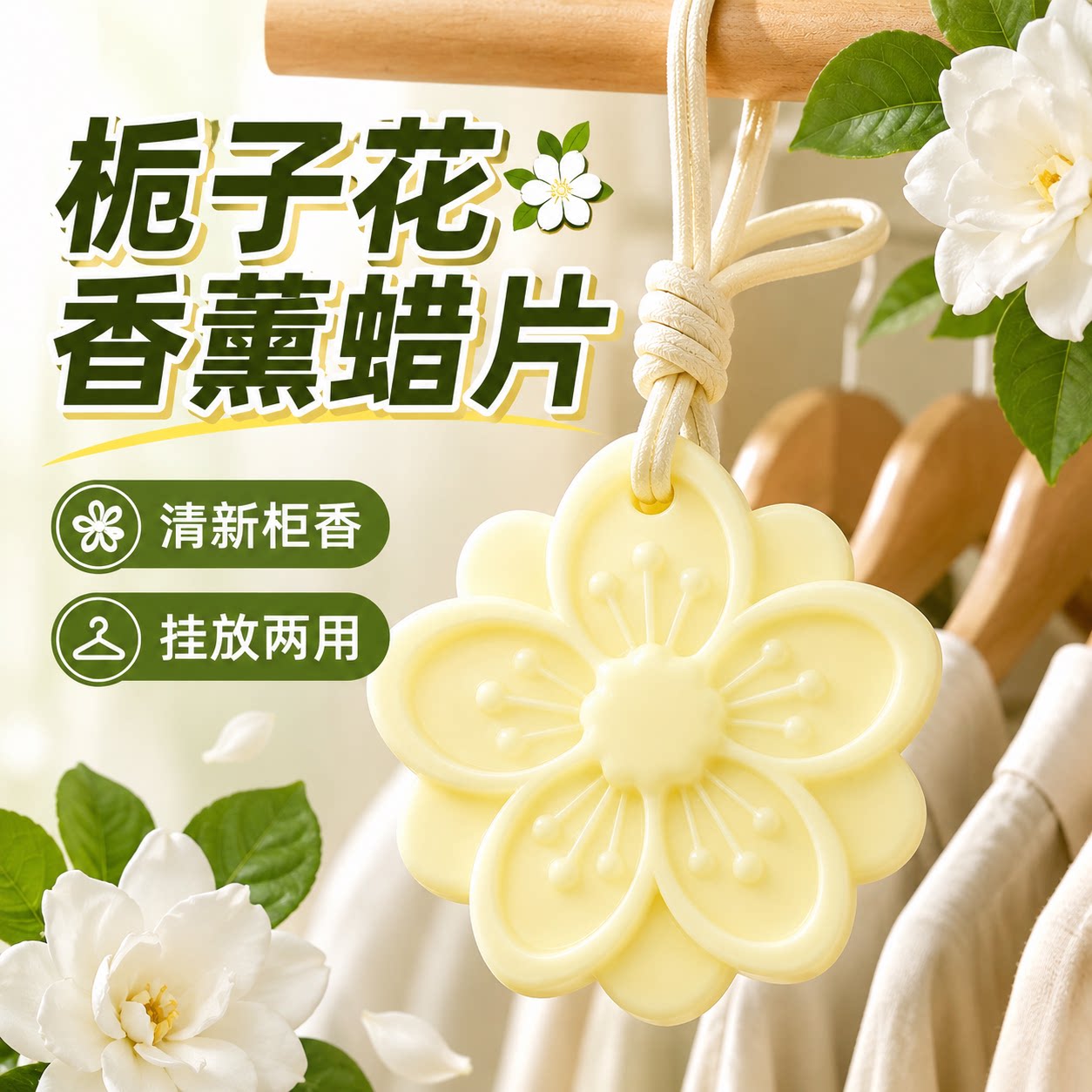 家用衣柜香薰片蜡片持久固体香氛橱除臭房间空气清新剂室内香薰剂