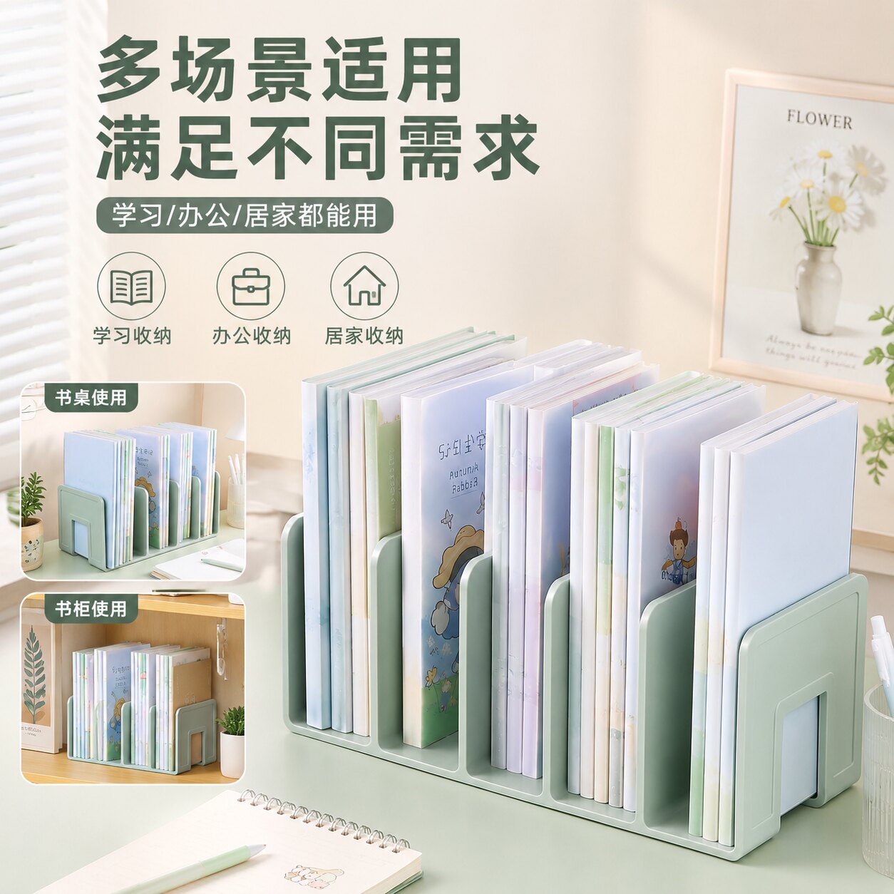 加厚桌面书立收纳简易书夹
