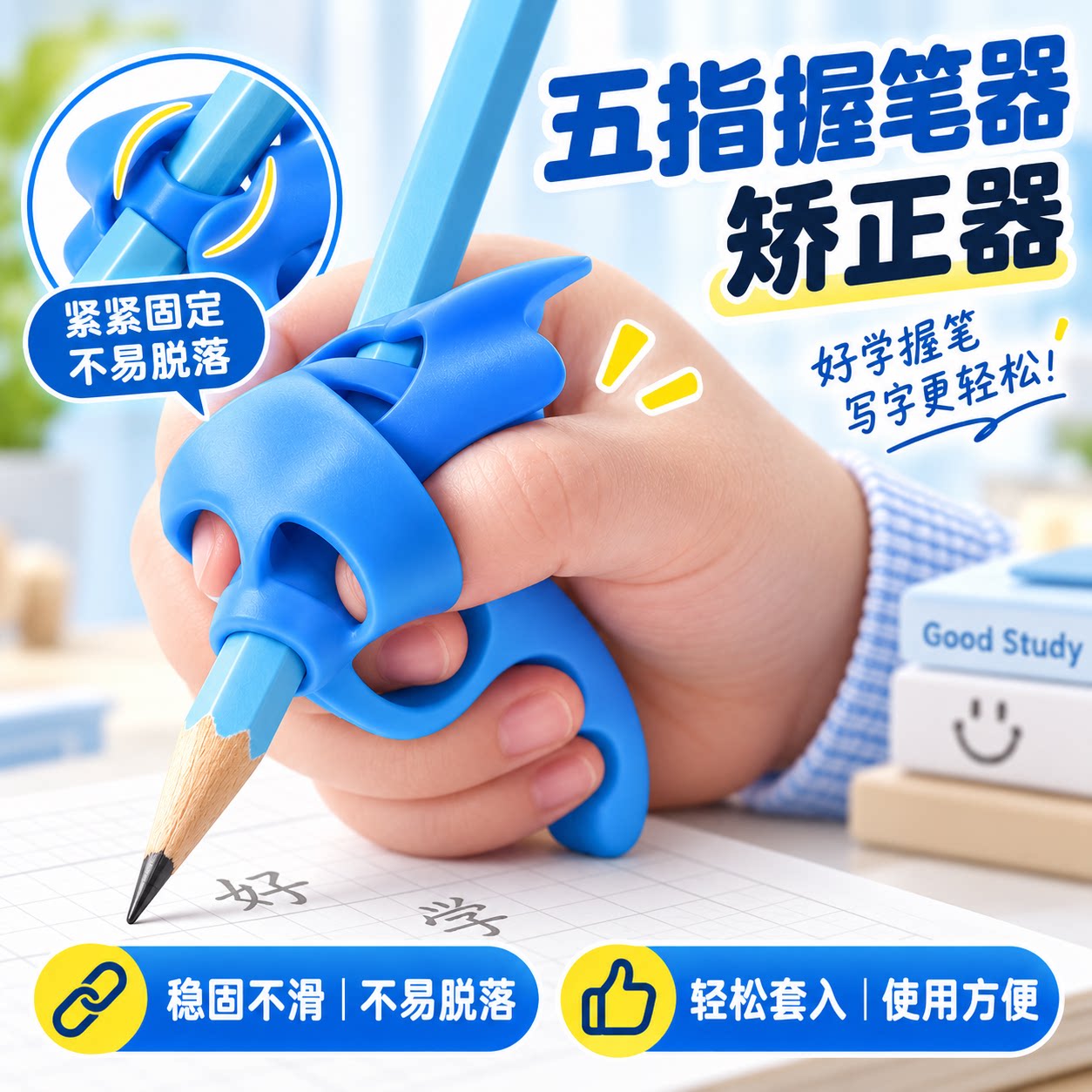 儿童五指握笔器矫正器小学生铅笔控笔训练纠正写字姿势握笔神器