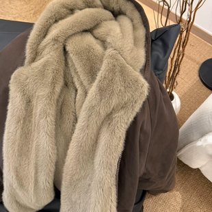 慵懒感双面穿棉衣冬装 座山雕棉服女款 棉袄美式 2025新款 厚外套 冬季