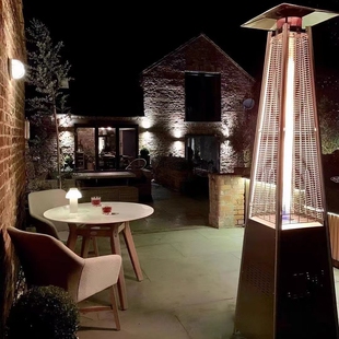 千游燃气取暖器塔形液化气取暖炉火炉室内真火采暖炉户外商用煤气