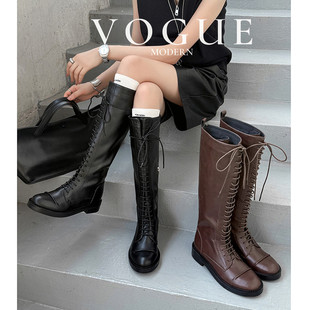 圆头粗跟橡胶胶粘工艺冬季时装靴