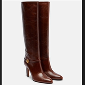 牛皮细高跟高筒长靴40 43454546码 定做筒围女靴