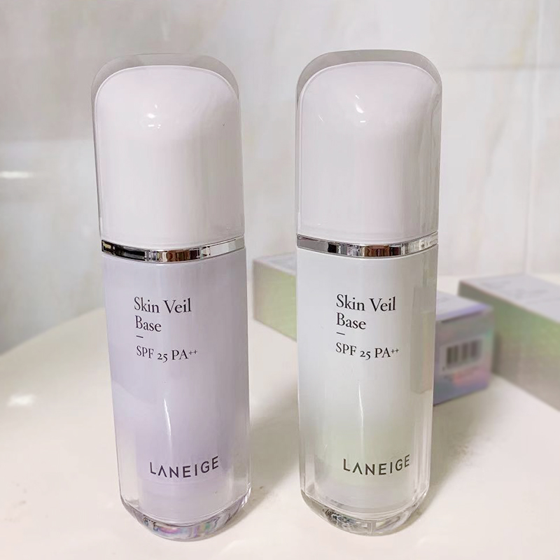 韩国兰芝新款雪纱防晒隔离霜spf22 30ml 紫色绿色气垫隔离