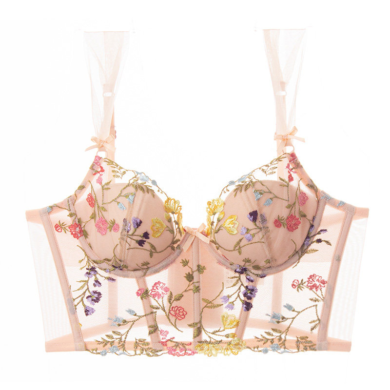 妮玫姿蕾丝吊带外穿内搭法式内衣抹胸鱼骨胸衣自带胸垫防走光上衣