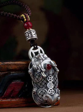 貔貅项链吊坠男女个性潮款高颜值汽车钥匙扣挂件复古民族风配饰品