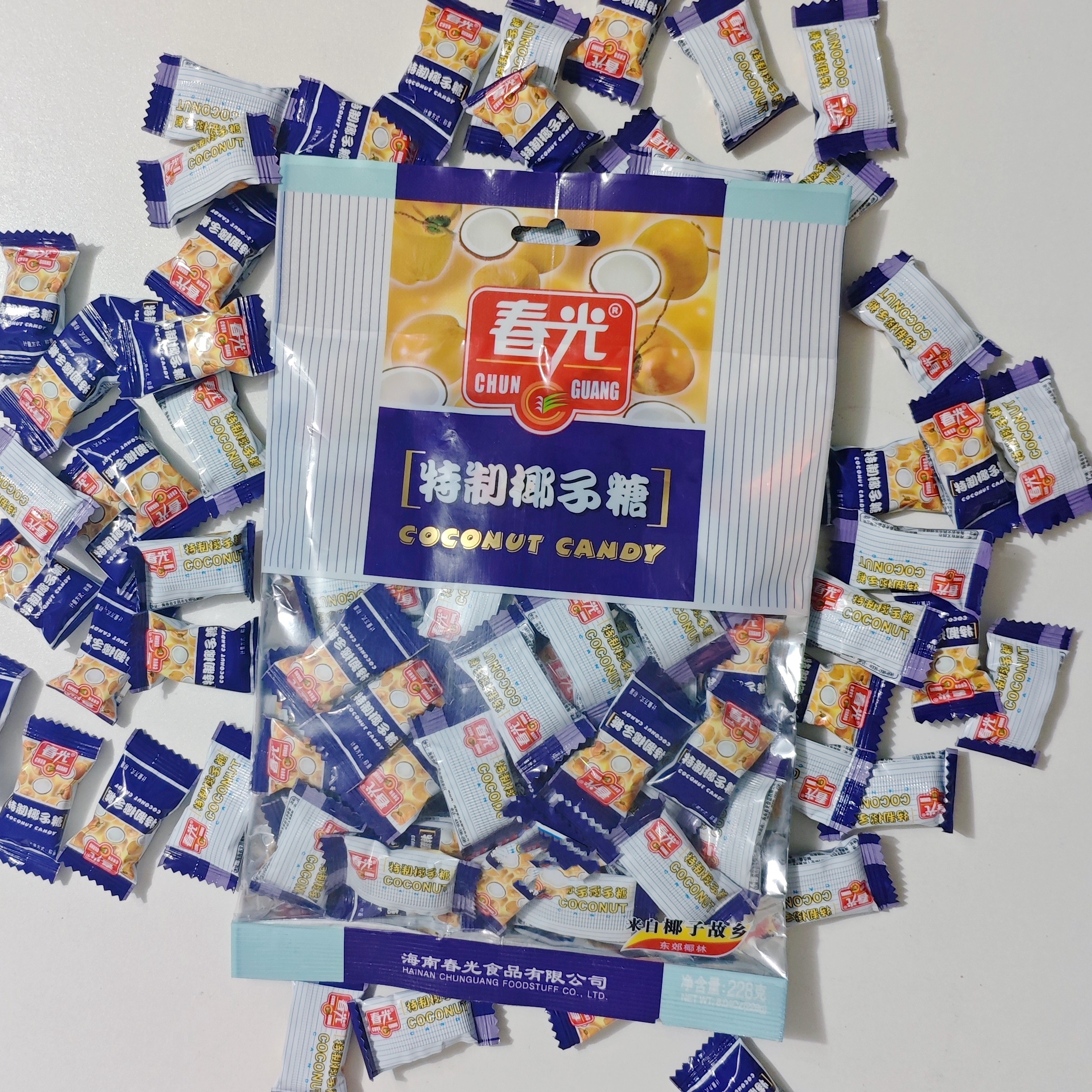 春光什锦糖300g袋装正品海南特产椰子糖硬糖糖果年货零食