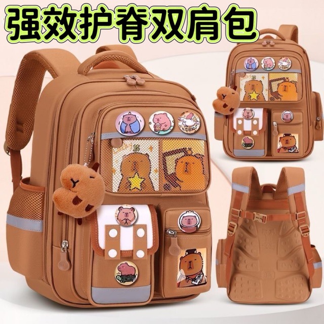 跨境新款小学生书包男生女生一到六年级背包减负护脊大容量双肩包