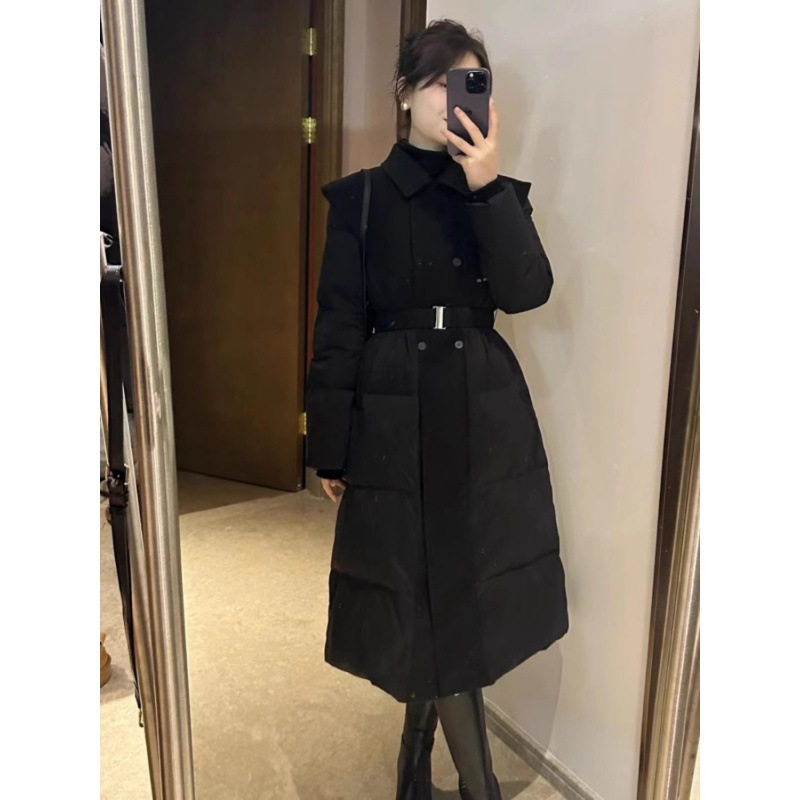 90白鸭绒拼接收腰气质冬季高级感韩版时尚加厚中长款羽绒服外套女,女装/女士精品,时尚抓绒裤,淘宝优惠券,粉丝福利购,淘宝优惠卷