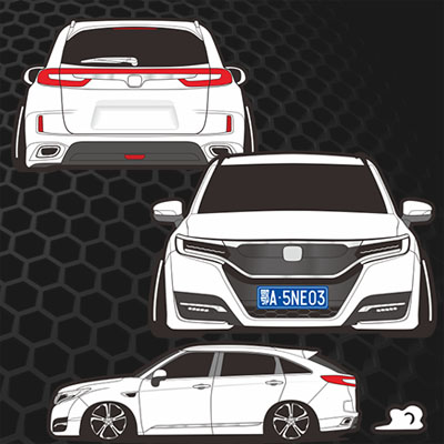 汉魂车贴适用于17款urv改装低趴