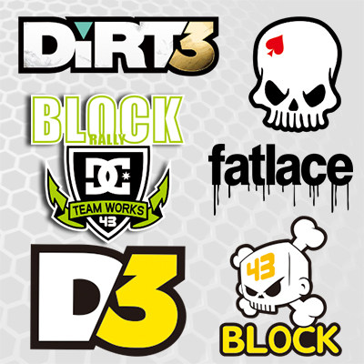 DIRT3改装反光定制车贴