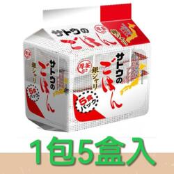 5盒入 日本进口食品 佐藤米饭 微波炉速食方便米饭200g新泻产大米